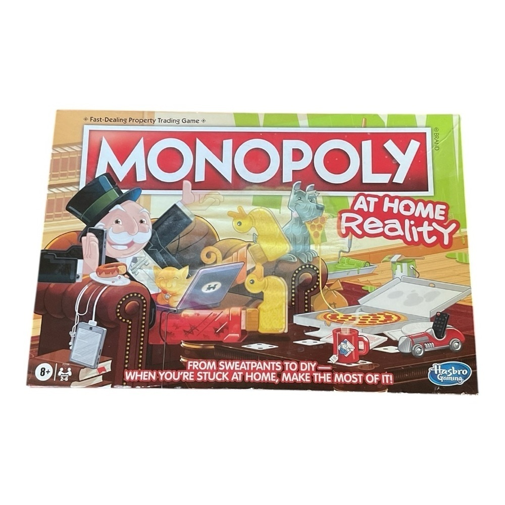 Monopoly “At Home Reality” Edition Board Game by Hasbro | Complete Set